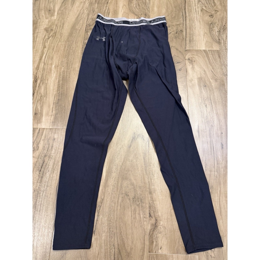 Under Armour Pants Mens Med Black Tactical ColdGear Fitted Leggings Baselayer XL